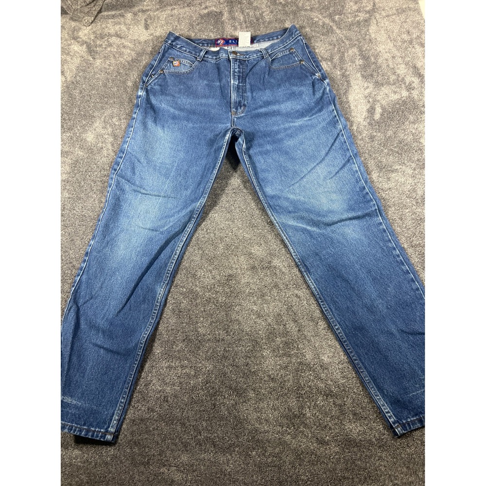Vintage Posted Slim High Waisted Denim Jeans Medium Wash Size 15/16 34 x 32